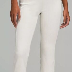 Lululemon Ribbed Softstreme Zip-Leg High-Rise Cropped